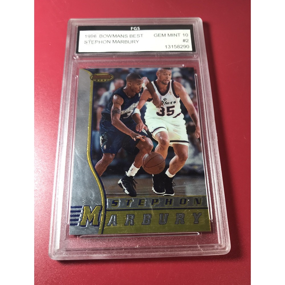1996-97 Bowman's Best #R2 Stephon Marbury RC Graded 10